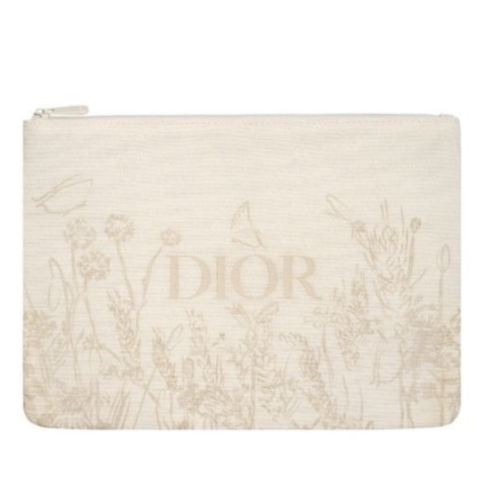 NEW 🤍 Dior Limited Edition Floral Canvas Pouch